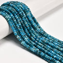 Natural Blue Apatite Faceted Rondelle Beads Size 3x5mm 15.5'' Strand