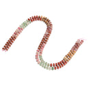 08 Gradient Multi-color Gemstone Hexagonal Rondelle Wheel Beads 3x6mm 15" Strand