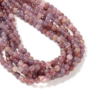 Grade AA Natural Lepidolite Smooth Round Beads Size 4mm 6mm 15.5" Strand