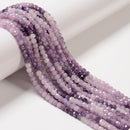 Natural Gradient Lepidolite Faceted Cube Beads Size 4mm 15.5'' Strand