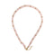 Rose Quartz Rondelle Size 2x6mm Beaded Necklace 17''-18.5" Length Adjustable