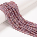 Natural Lepidolite Smooth Rondelle Beads Size 2.5x4mm 15.5'' Strand