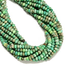 Natural Chrysoprase Faceted Rondelle Beads Size 4x6mm 15.5" Strand
