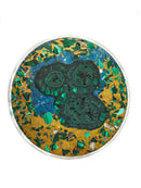 Natural Malachite & Lapis Lazuli Coasters Round Charging Plate 3" Inch