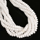 Porcelain Color Dyed Jade Smooth Rondelle Beads Size 5x8mm 15.5'' Strand