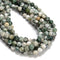 Natural Green Tree Agate Smooth Round Beads Size 6mm 8mm 10mm 12mm 15.5" Strand