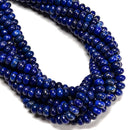Natural Lapis Lazuli Smooth Rondelle Beads Size 5x8mm 15'' Strand