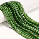 Natural Canadian Jade Smooth Round Beads Size 6mm 8mm 15.5" Strand