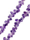 Natural Amethyst Rough Top Drilled Nugget Chunks Approx. 8x14mm 15.5" Strand