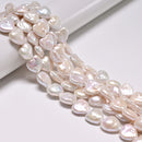 Natural White Fresh Water Pearl Heart Shape Beads Size 15mm 15.5'' Strand