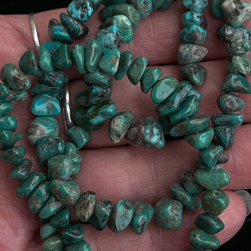 Natural Blue Green Turquoise Nugget Chips Beads Size 7-8 mm 15.5'' Strand