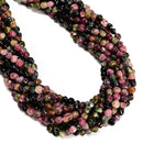 Natural Genuine Multi Color Tourmaline Nugget Beads Size 4-6mm 15.5" Strand