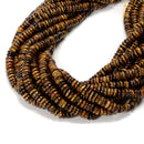 Natural Yellow Tiger Eye Smooth Rondelle Beads Size 2x6mm 15.5" Strand