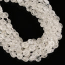 Natural Clear Quartz Donut Circle Beads Size 10mm 14.5" Strand