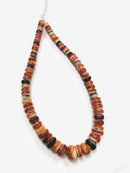 Natural Spiny Oyster Graduated Smooth Rondelle Beads Size 8-16mm 16" Strand