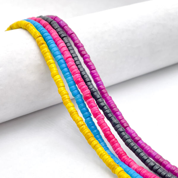 Dyed Howlite Turquoise Heishi Disc Shape Beads Size 3x5mm 15.5" Strand