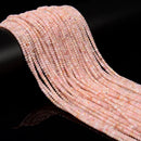 Natural Pink Opal Faceted Rondelle Beads Size 2x3mm 15.5'' Strand