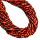 Natural Red Jasper Smooth Rondelle Beads Size 2x4mm 15.5" Strand