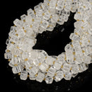 Natural Clear Quartz Faceted Rubik's Cube Beads Size 8mm 15.5'' Strand
