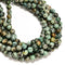 2.0mm Large Hole African Turquoise Smooth Round Beads 8mm 10mm 15.5" Strand