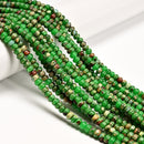 Green Aqua Terra Jasper Smooth Rondelle Beads Size 2x4mm 4x6mm 5x8mm 15.5" Strd