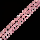Pink Mother of Pearl MOP Shell Heart Shape Beads Size 6mm 8mm 10mm 15.5" Strand