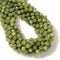 Natural Green Jade Faceted Rondelle Beads Size 6x8mm 15.5'' Strand