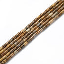 Natural Picture Jasper Smooth Cylinder Tube Beads Size 6x8mm 15.5'' Strand