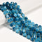 Apatite Color Dyed Jade Faceted Spiral Twist Beads Size 10mm 15.5'' Strand