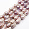 Natural Purple Fresh Water Pearl Baroque Flame Ball 13-16x22-28mm 15.5'' Strand