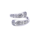 925 Sterling Silver Vintage Marcasite Double Fish Adjustable Ring Price For 1PC