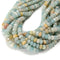 Natural Multi-color Amazonite Faceted Rondelle Beads Size 5x8mm 15.5'' Strand