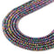 Rainbow Plated Hematite Faceted Rondelle Beads Size 1x2mm 2x4mm 15.5'' Strand
