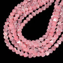 Pink Mother of Pearl MOP Shell Heart Shape Beads Size 6mm 8mm 10mm 15.5" Strand