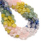Gradient Multi-color Gemstone Smooth Heart Shape Beads Size 12mm 15.5'' Strand