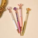 Metal Ballpoint Crystal Pens With Raw Gemstone and Gemstone Chips