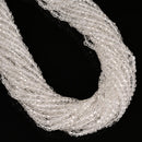 Natural Clear Quartz Faceted Cube Beads Size 2mm 3mm 15.5" Strand