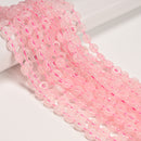 Natural Rose Quartz Donut Circle Beads Size 10mm 14.5" Strand