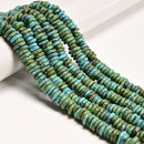 Blue Magnesite Turquoise Slice Discs Beads 10-11mm 13-14mm 17-18mm 15.5'' Strand