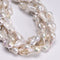 White Fresh Water Pearl Baroque Shape Beads 13-15x18-23mm 15-20x18-28mm 16" Strd