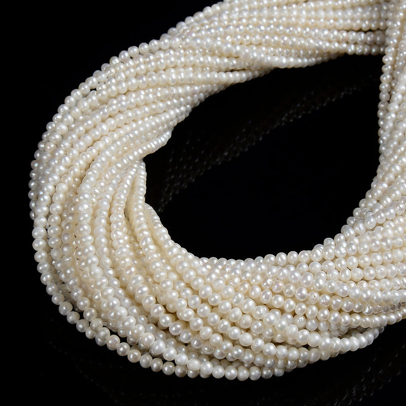 Fresh Water Pearl Off Round Beads Size 3-3.5mm 15.5'' Strand