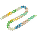 02 Gradient Multi-color Gemstone Faceted Coin Beads Size 6mm 15.5" Strand