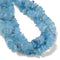 Dark Blue Aquamarine Center Drill Pebble Nugget Chips Beads 10-12mm 15.5'' Strd