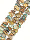 Natural Turquoise Brown Green Nugget Size 15mm 25mm 15.5" Strand