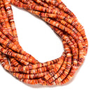 Natural Spiny Oyster Heishi Disc Beads Size 2x5mm 3x6mm 16" Strand