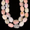 Natural Pink Opal Faceted Octagon Slice Beads 20x25mm 22x30mm 25x35mm 15.5'' Std