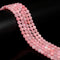 Natural Dark Pink Mangano Calcite Smooth Round Beads Size 6mm 15.5'' Strand