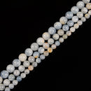 Natural Blue Celestite Smooth Round Beads Size 6mm 8mm 10mm 15.5'' Strand