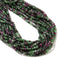 Natural AA Ruby Zoisite Faceted Round Beads Size 3mm 15.5" Strand