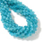 Aqua Color Dyed Jade Faceted Rondelle Beads Size 6x8mm 15.5'' Strand